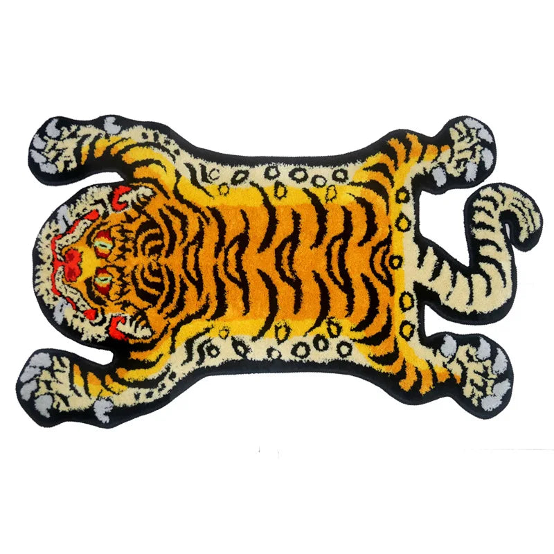 Bionic Tiger Decorative Rug - Unique Shaped Floor Mats for Living Room and Bedroom Decoration