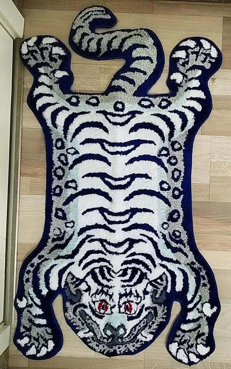 Bionic Tiger Decorative Rug - Unique Shaped Floor Mats for Living Room and Bedroom Decoration