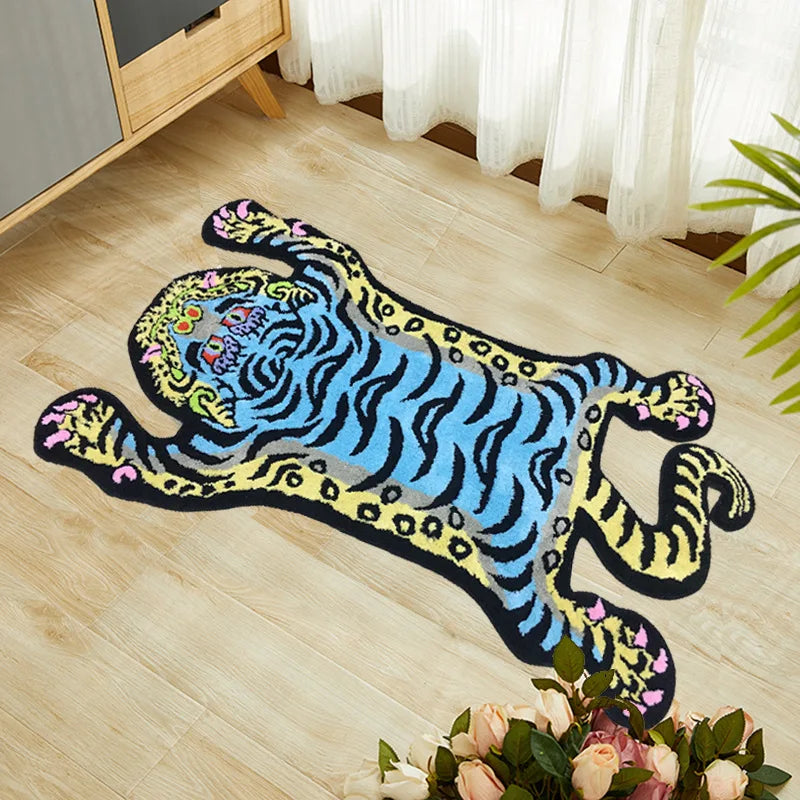 Bionic Tiger Decorative Rug - Unique Shaped Floor Mats for Living Room and Bedroom Decoration