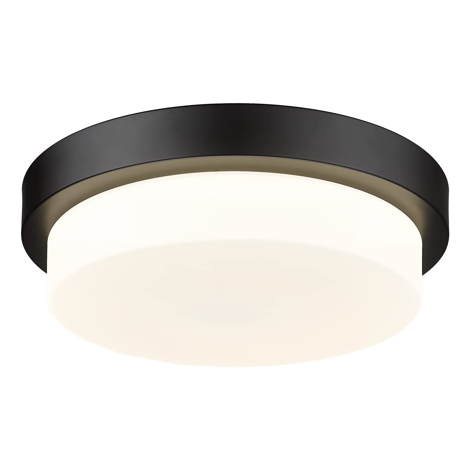Audickic Black Flush Mount Ceiling Light, 13Inch Close To Ceiling Light Fixtures 24W 2200Lm Dimmable 2700K/3000K/4000K/5000K/600