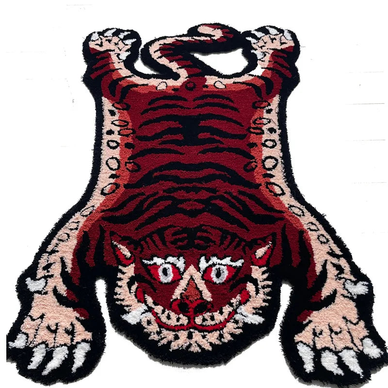Bionic Tiger Decorative Rug - Unique Shaped Floor Mats for Living Room and Bedroom Decoration