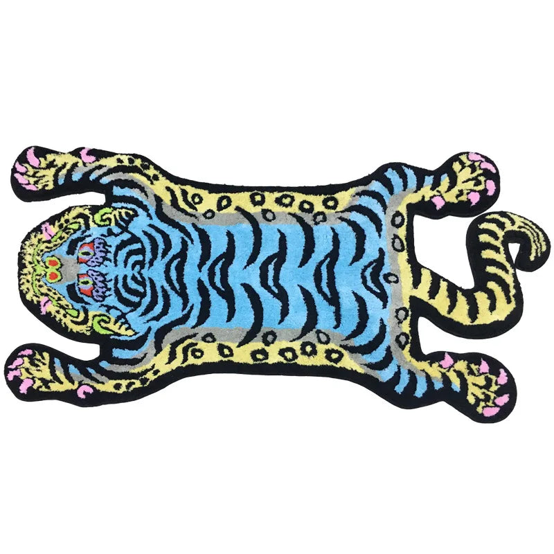Bionic Tiger Decorative Rug - Unique Shaped Floor Mats for Living Room and Bedroom Decoration