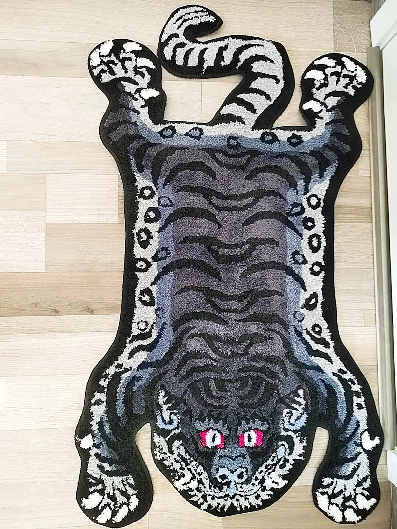 Bionic Tiger Decorative Rug - Unique Shaped Floor Mats for Living Room and Bedroom Decoration