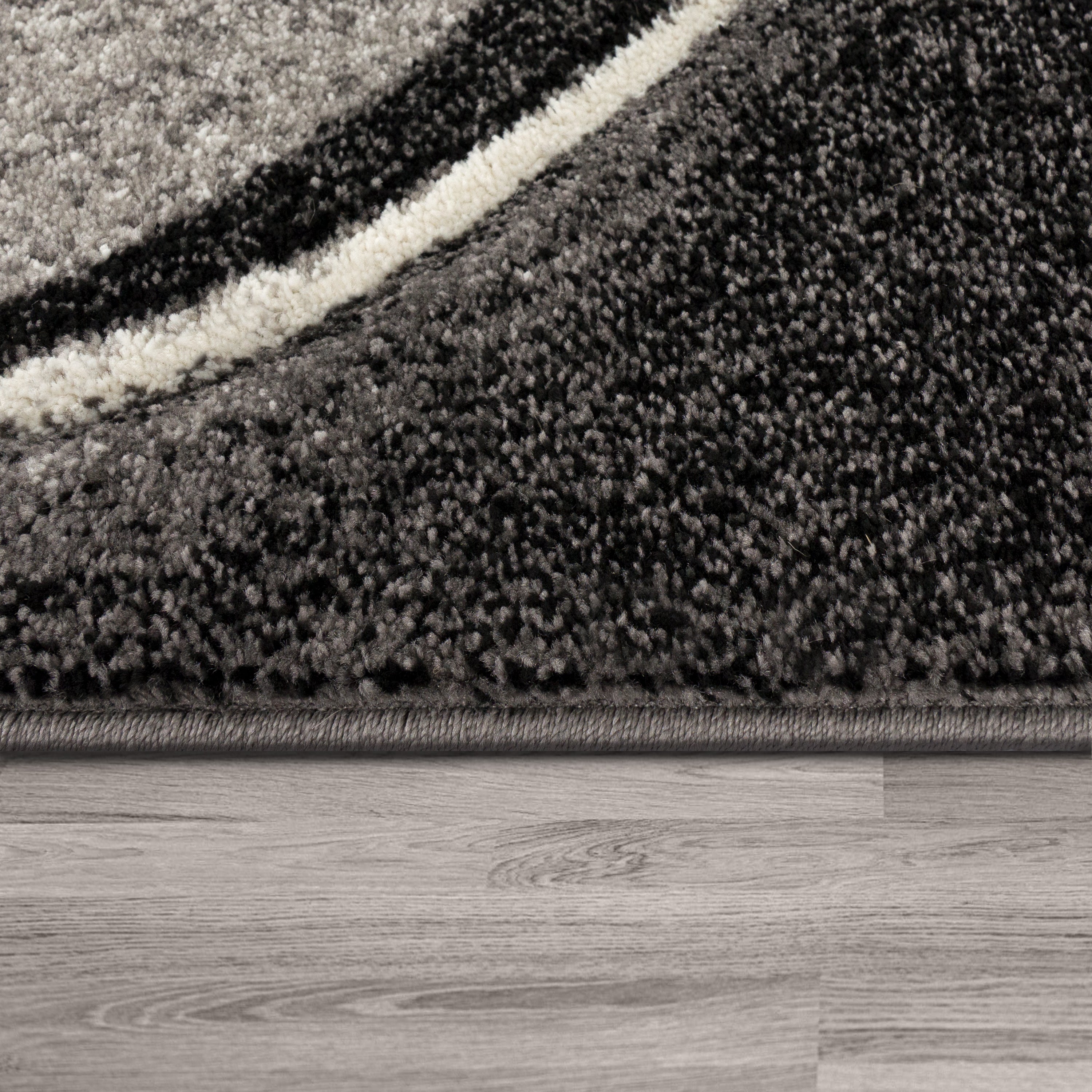 Modern Living Room Rug Brilliance Abstract Design - Grey-2