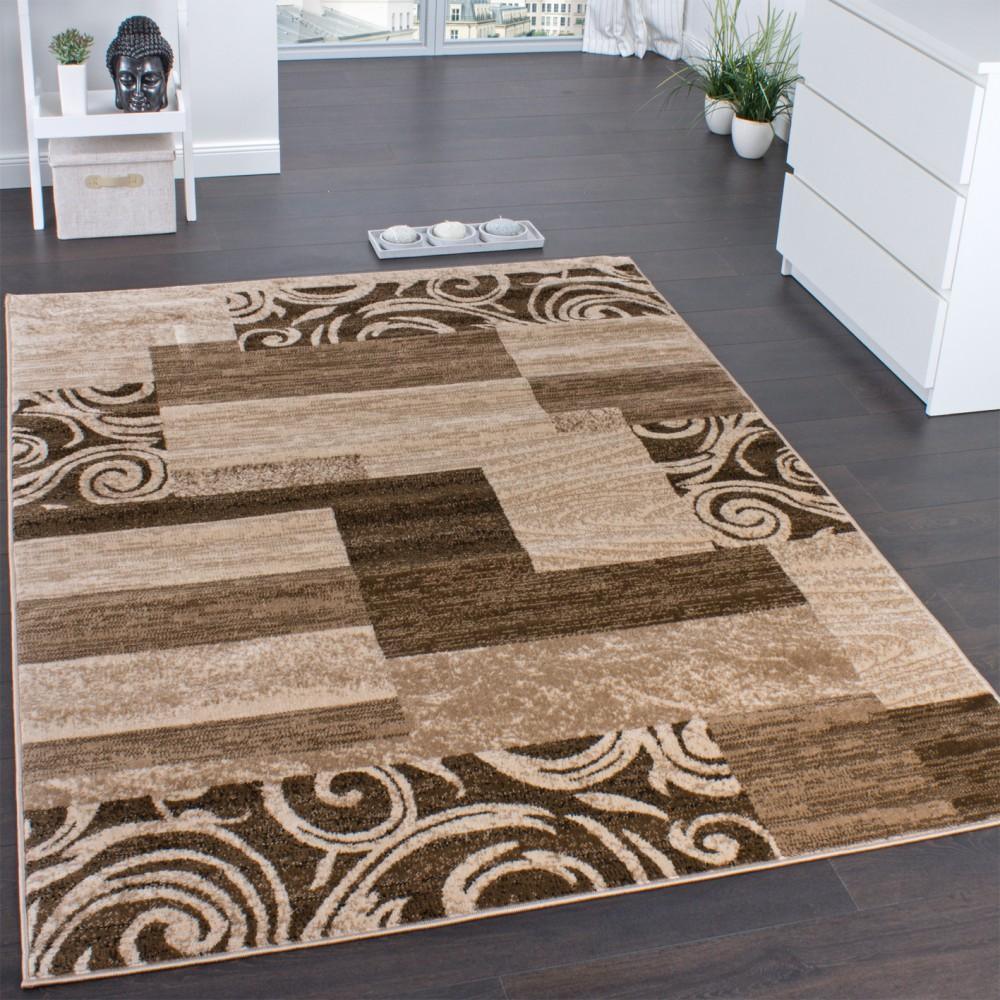 Brown Beige Designer Rug for Living Room-0