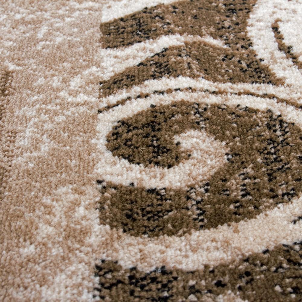 Brown Beige Designer Rug for Living Room-4