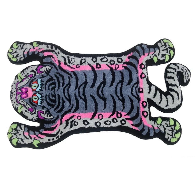Bionic Tiger Decorative Rug - Unique Shaped Floor Mats for Living Room and Bedroom Decoration
