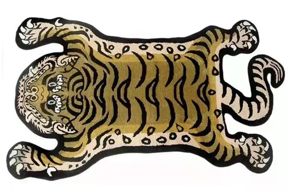 Bionic Tiger Decorative Rug - Unique Shaped Floor Mats for Living Room and Bedroom Decoration