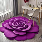 Alien Floral Plush & Diatomaceous Earth Floor Mat Bathroom Absorbent Anti-Slip 3D Fresh Flower Pattern Door Mats Dirt-Resistant