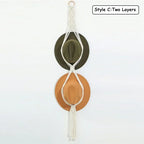 Nordic Style Boho Cotton Hanging Caps Holder Organizer Display Hat Scarf Organizer Rack Macrame Tapestry Hat Hanger Wall Storage