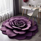 Alien Floral Plush & Diatomaceous Earth Floor Mat Bathroom Absorbent Anti-Slip 3D Fresh Flower Pattern Door Mats Dirt-Resistant