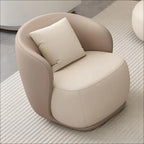 Hotel Sofa, Light Luxury Curved Leather Art Sofa, Cat Scratch Leather, Beauty Salon Rest Set, Sofa and Coffee Table Combination