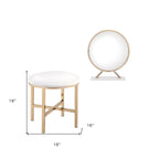 16" Round Metal Framed Freestanding Mirror-4