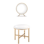 16" Round Metal Framed Freestanding Mirror-2