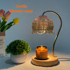 Candle Warmer Lamp Nightstand Lamp Dimmable/ Timer Aromatherapy Lamp without Fire High Quality Glass Lamp Shade