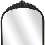 16" Black Metal Arch Accent Mirror-8