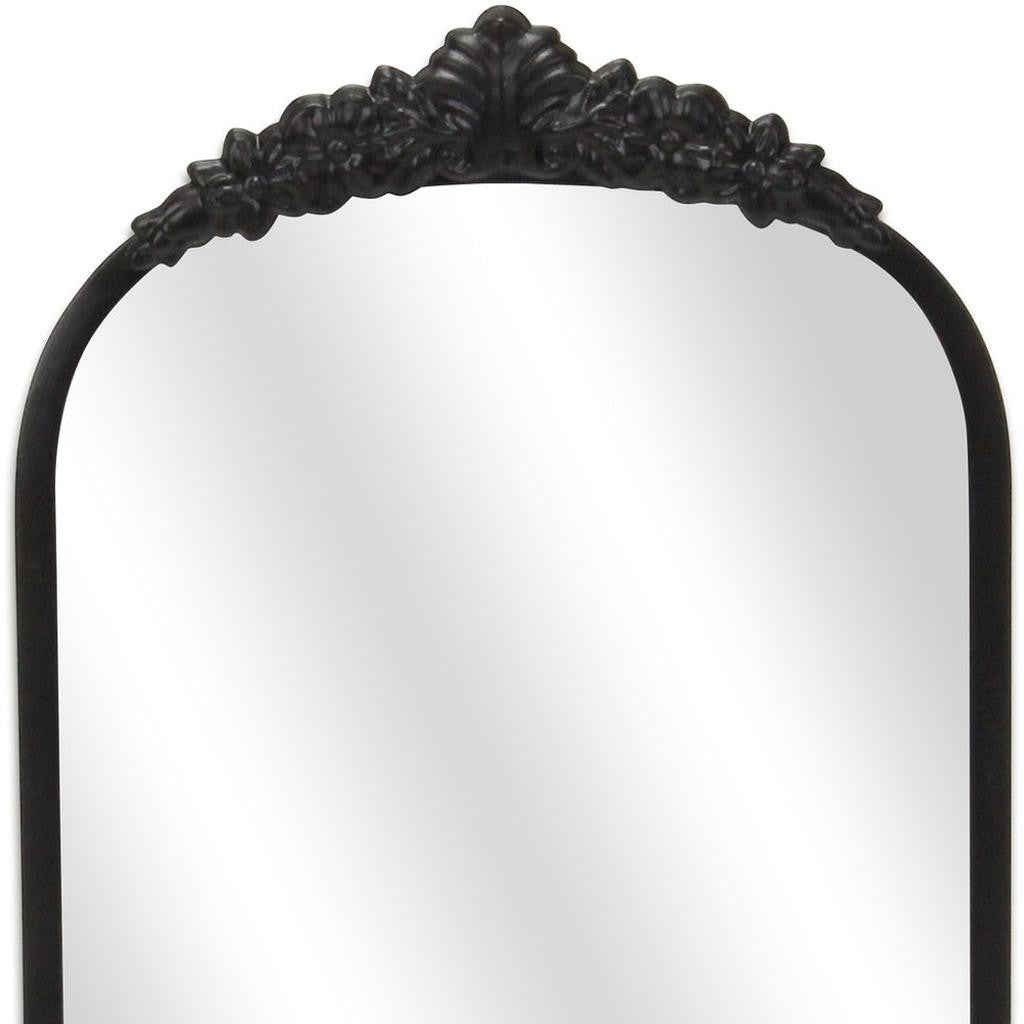 16" Black Metal Arch Accent Mirror-8