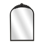 16" Black Metal Arch Accent Mirror-1