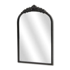16" Black Metal Arch Accent Mirror-3