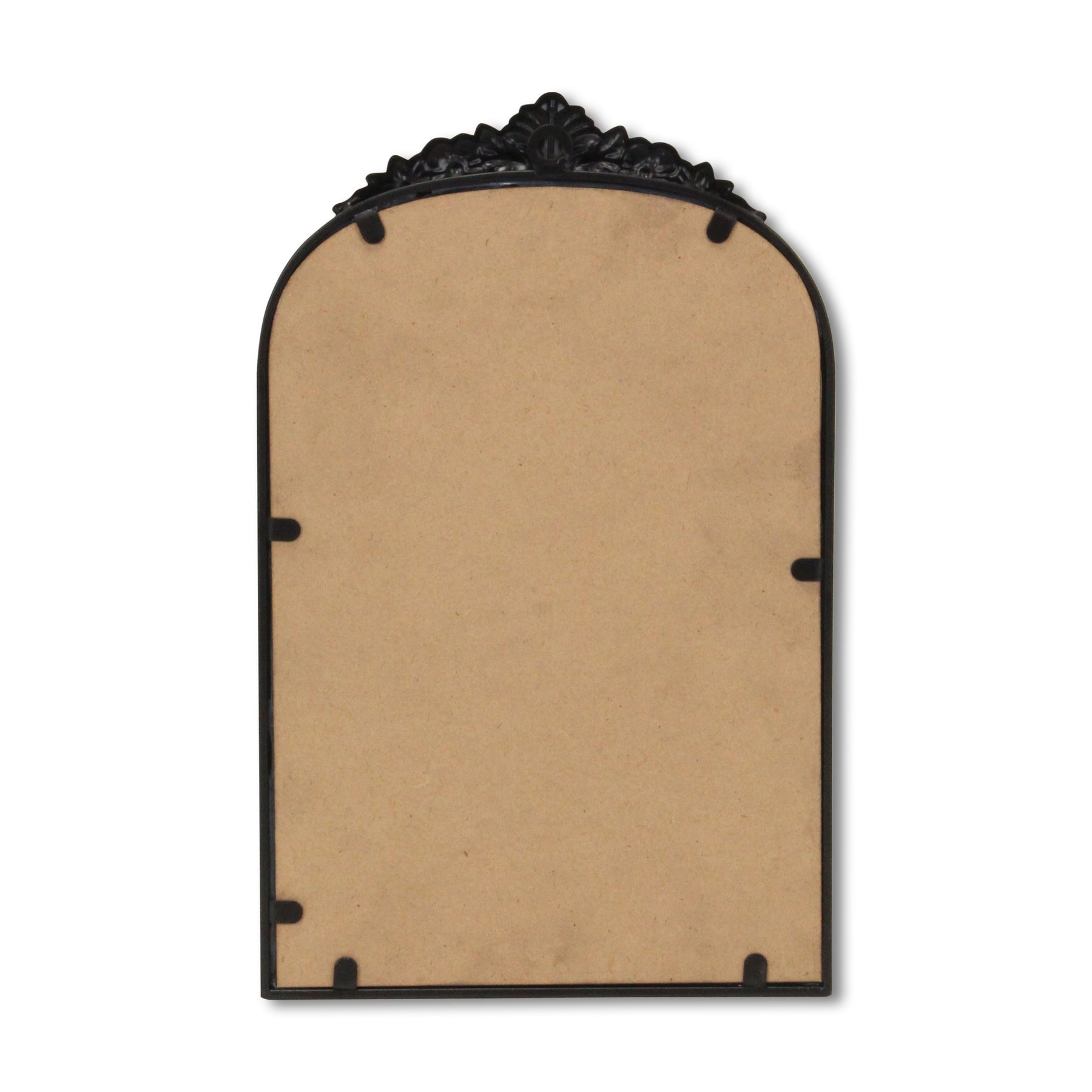 16" Black Metal Arch Accent Mirror-4