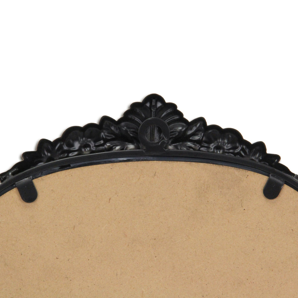 16" Black Metal Arch Accent Mirror-6