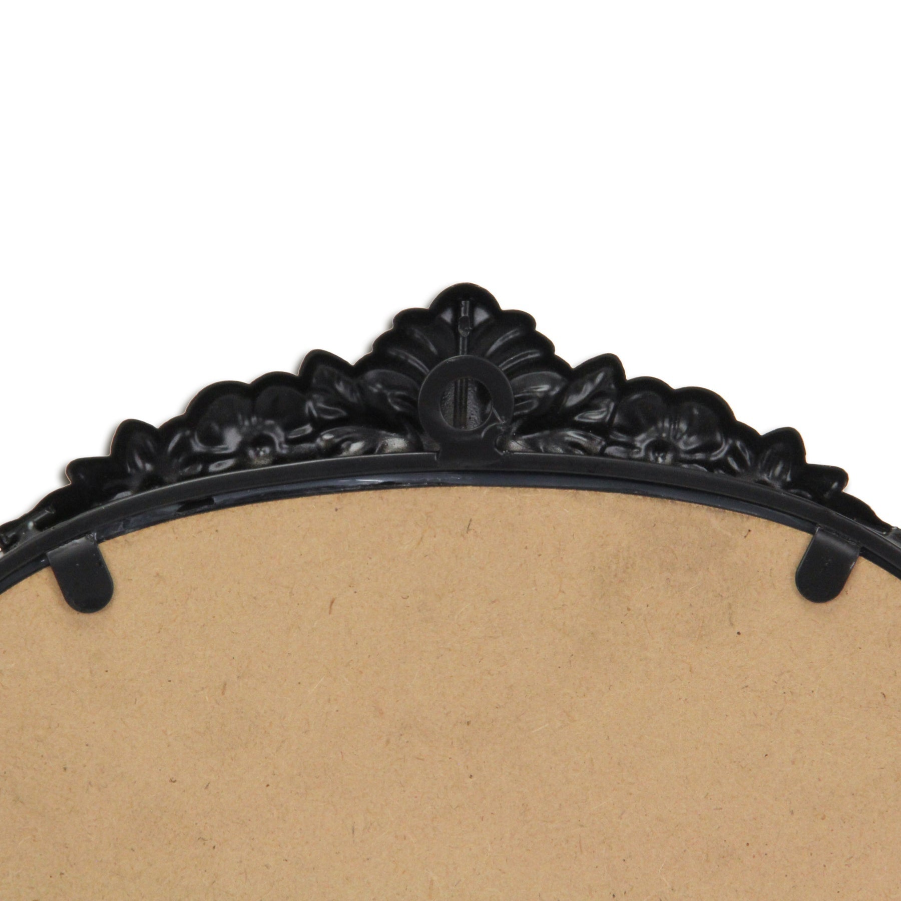 16" Black Metal Arch Accent Mirror-6