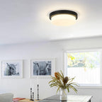 Audickic Black Flush Mount Ceiling Light, 13Inch Close To Ceiling Light Fixtures 24W 2200Lm Dimmable 2700K/3000K/4000K/5000K/600