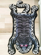Bionic Tiger Decorative Rug - Unique Shaped Floor Mats for Living Room and Bedroom Decoration