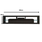NNEDSZ Modern TV Cabinet Living Room Furniture 200cm Black-1