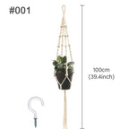 Hanging Planter Flowerpot Plant Holder Macrame Plant Hanger Wall Plant Holder Hanging Basket Flower Basket Balcony Decorations