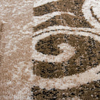 Brown Beige Designer Rug for Living Room-4