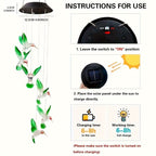 1Pc Solar Light Hummingbird Wind Chimes Outdoor Decor Yard Decor for Christmas Gardening Gift Birthday Gift Halloween Decoration
