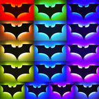 Creative 3D Bat Wall Lamp RGB Bedside Decorative LED Mirror Light with Remote Control for Bedroom Living Room Porch Passage